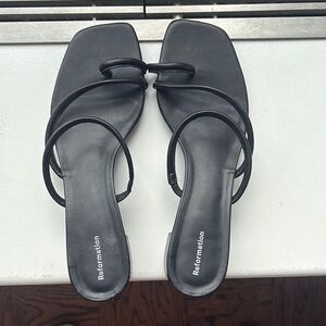 Reformation Elegant Black Heels